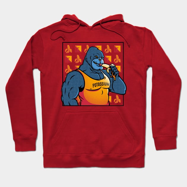 Eat Potassium Gorilla Workout Getting Big Hoodie by raffaus